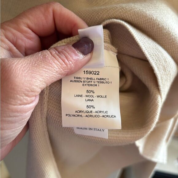 NWT WEILL cream colored long sleeve tunic sweater sz 10 - Picture 6 of 9